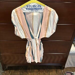 Vix swimwear beach cover up cut out sides front tie size medium